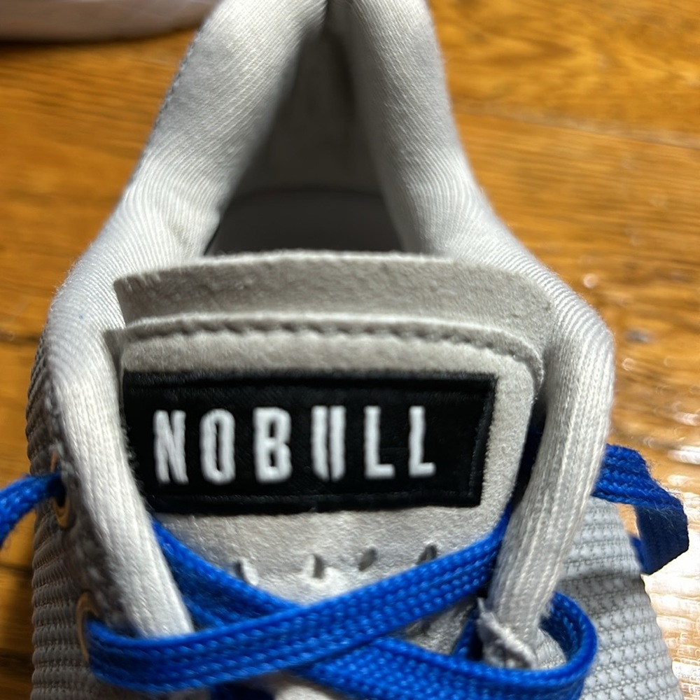 NOBULL Superfabric trainers. Unisex Men’s 8.5, Women’s 10. Gray, blue laces. - Picture 11 of 13